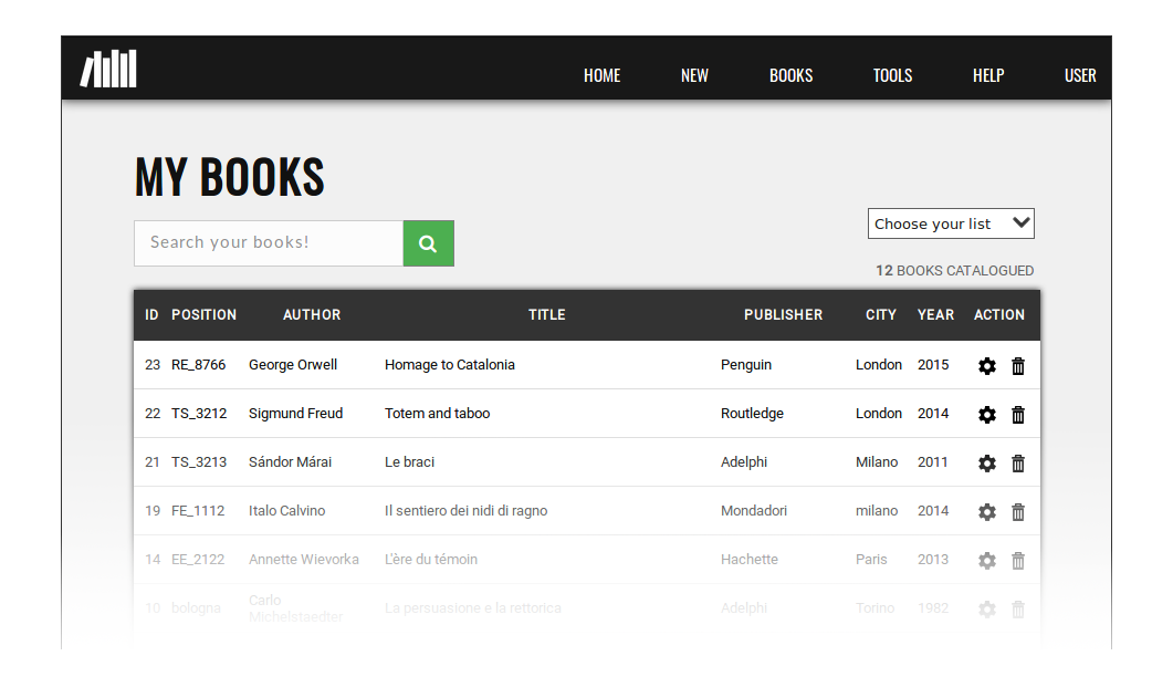 library screenshot